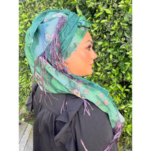 Exquisite Oversized Luxe Square - Hunter Green Floral-Squares-The Little Tichel Lady
