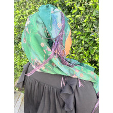 Exquisite Oversized Luxe Square - Hunter Green Floral-Squares-The Little Tichel Lady