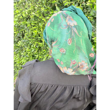 Exquisite Oversized Luxe Square - Hunter Green Floral-Squares-The Little Tichel Lady