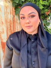 Afterglow Shimmer Square - Noir Onyx-Squares-The Little Tichel Lady