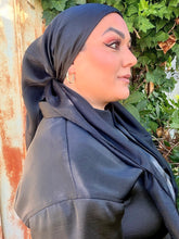 Afterglow Shimmer Square - Noir Onyx-Squares-The Little Tichel Lady