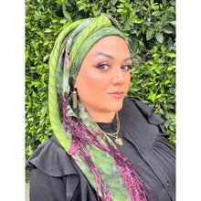 Exquisite Oversized Luxe Square - Olive & Lime Floral-Squares-The Little Tichel Lady