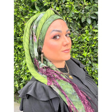 Exquisite Oversized Luxe Square - Olive & Lime Floral-Squares-The Little Tichel Lady