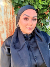 Afterglow Shimmer Square - Noir Onyx-Squares-The Little Tichel Lady