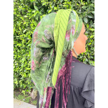 Exquisite Oversized Luxe Square - Olive & Lime Floral-Squares-The Little Tichel Lady