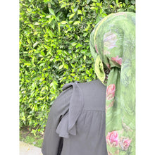 Exquisite Oversized Luxe Square - Olive & Lime Floral-Squares-The Little Tichel Lady