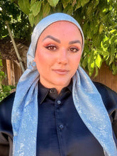 Afterglow Shimmer Square - Icy Blue-Squares-The Little Tichel Lady