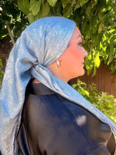 Afterglow Shimmer Square - Icy Blue-Squares-The Little Tichel Lady
