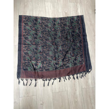 Jubilee Print Wrap w/ Tassel Details - Noire Songbird-Long Wrap-The Little Tichel Lady