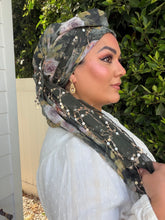 Exquisite Oversized Luxe Square - Deep Green Floral-Squares-The Little Tichel Lady