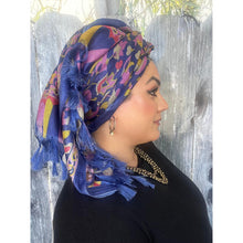Jubilee Print Wrap w/ Tassel Details - Midnight Paisley Bloom-Long Wrap-The Little Tichel Lady