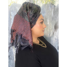 Jubilee Print Wrap w/ Tassel Details - Noire Songbird-Long Wrap-The Little Tichel Lady