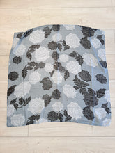 Gauzy Rose Petal Squares - Gray/Black-Squares-The Little Tichel Lady