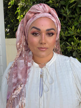 Exquisite Oversized Luxe Square - Pink Floral-Squares-The Little Tichel Lady