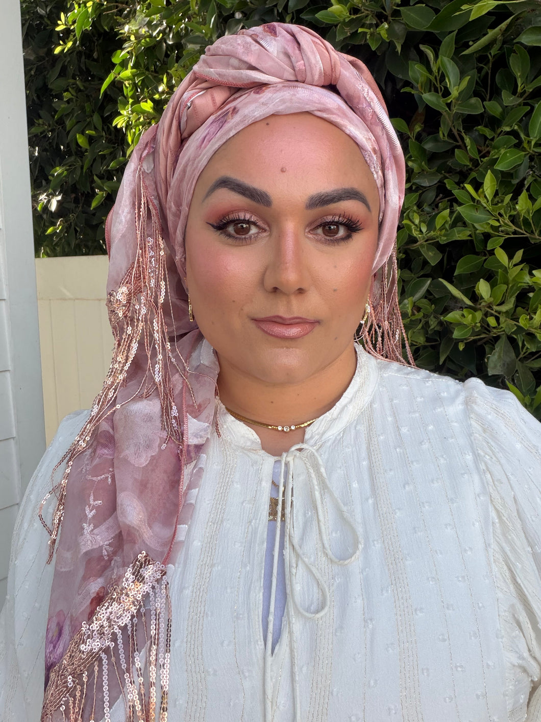 Exquisite Oversized Luxe Square - Pink Floral-Squares-The Little Tichel Lady