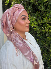Exquisite Oversized Luxe Square - Pink Floral-Squares-The Little Tichel Lady