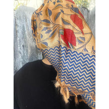 Jubilee Print Wrap w/ Tassel Details - Neutral Songbird-Long Wrap-The Little Tichel Lady
