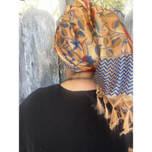 Jubilee Print Wrap w/ Tassel Details - Neutral Songbird-Long Wrap-The Little Tichel Lady