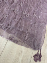 Exquisite Floral Headwrap - Dusty purple-Long Wrap-The Little Tichel Lady