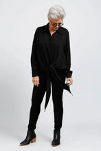 Versatile Satin Blouse - Black-Tops-The Little Tichel Lady