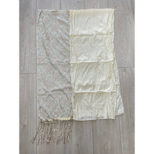 Celestial Luxe Israeli Tassel Wrap - Creme-Long wrap-The Little Tichel Lady