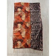 Israeli Sequins + Print Tassel Wrap - Black/Rust-Long Wrap-The Little Tichel Lady