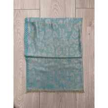 Israeli Malka Print Long Wrap - Turquoise-Long Wrap-The Little Tichel Lady