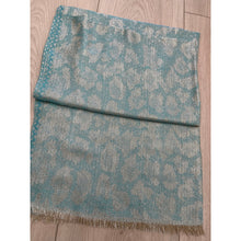 Israeli Malka Print Long Wrap - Turquoise-Long Wrap-The Little Tichel Lady