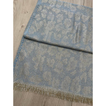 Israeli Malka Print Long Wrap - Powder Blue-Long Wrap-The Little Tichel Lady