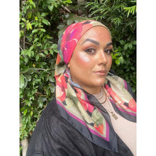Blushing Orchid Lightweight Square Tichel - Black/Multi-Squares-The Little Tichel Lady