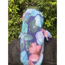 Blushing Orchid Lightweight Square Tichel - Navy/Mauve-Squares-The Little Tichel Lady