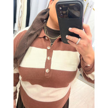 Cozy Collared Sweater Top - Brown-Sweater-The Little Tichel Lady