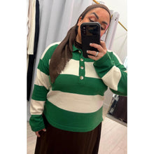 Cozy Collared Sweater Top - Green-Sweater-The Little Tichel Lady