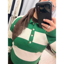 Cozy Collared Sweater Top - Green-Sweater-The Little Tichel Lady