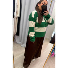 Cozy Collared Sweater Top - Green-Sweater-The Little Tichel Lady