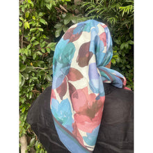 Blushing Orchid Lightweight Square Tichel - Blue/Pink-Squares-The Little Tichel Lady
