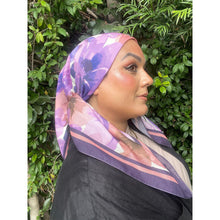 Blushing Orchid Lightweight Square Tichel - Purple/Peach-Squares-The Little Tichel Lady