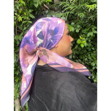 Blushing Orchid Lightweight Square Tichel - Purple/Peach-Squares-The Little Tichel Lady