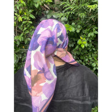 Blushing Orchid Lightweight Square Tichel - Purple/Peach-Squares-The Little Tichel Lady