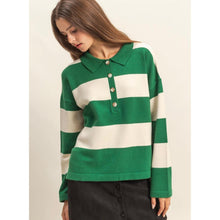 Cozy Collared Sweater Top - Green-Sweater-The Little Tichel Lady
