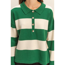 Cozy Collared Sweater Top - Green-Sweater-The Little Tichel Lady