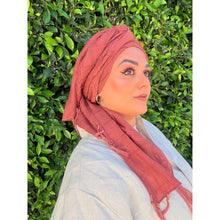Featherlight XL Tassel Square - Rust-Squares-The Little Tichel Lady