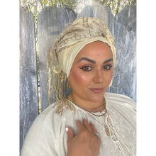 Celestial Luxe Israeli Tassel Wrap - Creme-Long wrap-The Little Tichel Lady