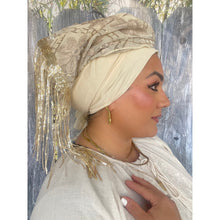 Celestial Luxe Israeli Tassel Wrap - Creme-Long wrap-The Little Tichel Lady