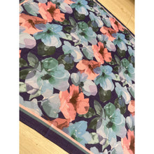 Blushing Orchid Lightweight Square Tichel - Navy/Mauve-Squares-The Little Tichel Lady