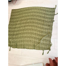 Featherlight XL Tassel Square - Olive-Squares-The Little Tichel Lady