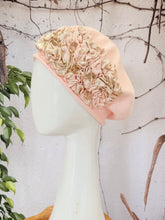 Embellished Cotton Beret - Medium/Large, Pink