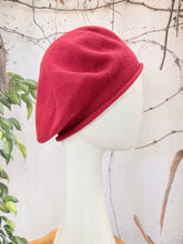 Embellished Cotton Beret - Medium/Large, Muted Burgundy