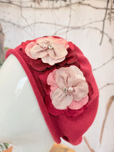 Embellished Cotton Beret - Medium/Large, Muted Burgundy