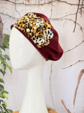 Embellished Cotton Beret - Medium/Large, Wine